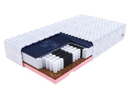 Matrac s taštičkovými pružinami s kokosom Gina 200x140